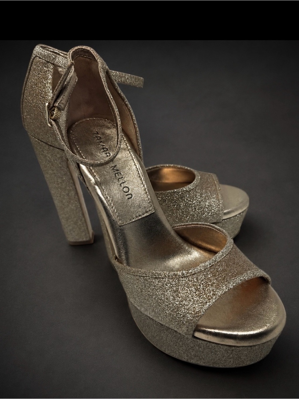Tamara Mellon Gold Platform Heels